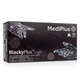 Перчатки нитриловые MEDIPLUS BlackyPlus Light BLACK неопудренные, размер S, 100 шт - зображення 1