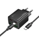 Сетевое зарядное устройство Hoco N56 Fundador PD30W four-port (2USB-A/2C) + кабель Type-C to Type-C Black - изображение 2