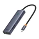 Перехідник Baseus Hub UltraJoy 7-Port (Type-C to HDMI4K@60Hz+USB3.0*2+PD+SD/TF3.0+3.5mm) (B0005280) Slate Grey - зображення 1