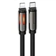Кабель hoco. U136 Prize Type-C to Lightning 27W з Led-підсвічуванням 1.2м, швидка зарядка iPhone зі стабільною передачею даних Black - зображення 2