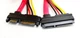 Кабель SATA 2.0, 7+15pin (M) to SATA 7+15pin (F) - 10см - зображення 5