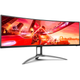 Монитор AOC 49" AG493UCX2, VA 5120x1440/165 Гц/HDMIx3/DP/USB-C/USB-хаб/HAS/Black (AG493UCX2) - изображение 2