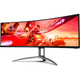 Монитор AOC 49" AG493UCX2, VA 5120x1440/165 Гц/HDMIx3/DP/USB-C/USB-хаб/HAS/Black (AG493UCX2) - изображение 3