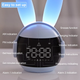 Акумуляторний нічник-годинник VHG F9, Rabbit Alarm Clock and Night Light, Blue - зображення 4