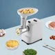 Мясорубка с насадкой для колбасы 2000Вт Domotec R3391 Белая - изображение 1