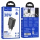 Зарядний пристрій зі швидкою зарядкою 30W HOCO N63 |1USB/1Type-C, PD30W+QC3.0| Чорний - зображення 2