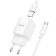 Зарядний пристрій із швидкою зарядкою QC3.0 та кабелем USB to Type-C HOCO C145A |1USB| Білий - зображення 4
