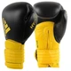 Боксерські рукавички Adidas Hybrid 300 Black/Yellow 12 унцій - зображення 1