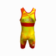 Трико борцовское Adidas UWW Ukraine Yellow/Red S - изображение 2