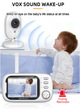 Видеоняня Baby Monitor ABM600 +гибкий держатель , датчик звука, беспроводная радионяня с портативным дисплеем и измерением температуры - изображение 15