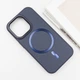 Шкіряний чохол SnapCase with MagSafe для Apple iPhone 12 Pro Max (6.7") Dark Blue - изображение 3
