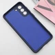 Противоударный чехол TPU GETMAN Liquid Silk Full Camera для Samsung Galaxy S21 Синий / Midnight Blue - изображение 3