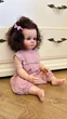 Велика вінілова лялька ручної роботи Reborn Baby Doll зі справжнім волоссям та живими очима - зображення 3