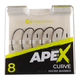 Крюк карповый RidgeMonkey Ape-X Curve з борідкою size 8 (10 шт/уп) RMT285,9168.01.68 - изображение 1