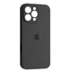 Чехол Fiji Silicone Case Full Camera для Apple iPhone 16 Pro Max бампер накладка с защитой камеры Carbon Grey - изображение 1