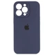 Чехол Fiji Silicone Case Full Camera для Apple iPhone 16 Pro Max бампер накладка с защитой камеры Dark Blue - изображение 1
