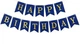 Паперова гірлянда Happy Birthday темно-синя, 2.5 м - зображення 1