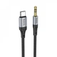 Кабель AUX — USB-C 1 м Hoco UPA26 Black - зображення 1