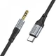 Кабель AUX — USB-C 1 м Hoco UPA26 Black - зображення 3