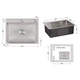 Мойка для кухни интегрированная Lidz Handmade H5845 (LDH5845BRU35384) Brushed Steel 3,0/1,0 мм - изображение 2
