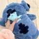 Детская мягкая игрушка с грелкой для горячей воды Lilo&Stitch резиновая грелка + плюшевый чехол в виде Стича, синий (96710960) - изображение 5