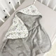Детское махровое полотенце с уголком 70х70 см Oh My Kids "Зайчики" серый - изображение 5