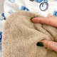 Махровое полотенце с уголком 70х70 см Oh My Kids "Ретро машинки" бежевое - изображение 2