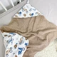 Махровое полотенце с уголком 70х70 см Oh My Kids "Ретро машинки" бежевое - изображение 5