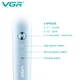 Акумуляторна машинка для стрижки тварин VGR V-205 3 насадки/800mAh/LED indicator/IPX7/Blue (10547) - зображення 6