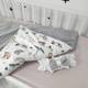Пледик для новорожденного Oh My Kids «Zoo» серый, сатин - изображение 5