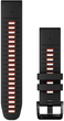 Ремінець Garmin QuickFit Silicone Band 22mm Black/Flame Red (010-13280-06) - зображення 1