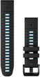 Ремінець Garmin QuickFit Silicone Band 22mm Black/Cirrus Blue (010-13280-05) - зображення 1