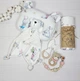 Набор для новорожденного: пеленка, подушка и игрушки a.l.babybox Зайка с мамой Белый - изображение 1