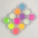 Набор люминесцентных пигментов (люминофор) Tricolor Glow Box для маникюра 12 шт * 5 г (1 набор) - изображение 4