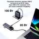 Хаб UGREEN Uno 6в1 перехідник / USB-хаб до 10 Гбіт/с з дисплеєм зі смарт-статусом: HDMI + USB Type-C (2 шт.) + USB Type-A (2 шт.) + PD 100 Вт, сірий (97138290) - зображення 6