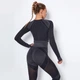 Спортивний жіночий костюм Soft NAKED (рашгард, легінси) з сіточкою для фітнесу та йоги Дихаючий XS-S Сірий (4603_4602S) - зображення 7