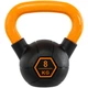 Гиря тренировочная цельная обрезиненная с окрашенной ручкой LiveUp Urethane competition kettlebell UAZE5336-8 8кг (чугун, черный-оранжевый) - изображение 1