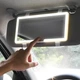Прямокутне дзеркало на козирок автомобіля з LED підсвічуванням акумулятором сенсорне дзеркало Біле UNSZ-021 - зображення 4