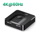 HDMI сплітер двонаправлений Ugreen CM217 2 In 1 Out HDMI Switcher Black 4K@60Hz (50966) - зображення 1
