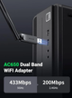 Адаптер Wi-Fi UGREEN CM496 (AC650) двухдиапазонный с внешней антенной (90339) - изображение 2