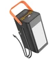 УМБ портативне зарядне Power Bank HOCO Action DB49 100000mAh із вбудованими кабелями, чорне - зображення 5
