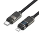 Кабель Hoco U137 Line PD charging data cable with display iP Black - изображение 1