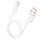 Кабель Hoco X96 Hyper 100W charging data cable Type-C(L-0.25M) White - зображення 1