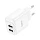 фСЗУ Hoco C141A Smart dual-port charger(EU) White - изображение 1