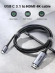 Кабель адаптер UGREEN MM142 USB-C to HDMI Male Cable Aluminum Shell 1.5 метра - изображение 3