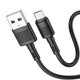 Кабель Micro-USB посилений HOCO X83 Victory 1 метр чорний (6931474770882) - зображення 1