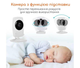 Видеоняня Baby Monitor SM-32 + гибкий держатель камеры, датчик звука, беспроводная радионяня с портативным дисплеем и измерением температуры Поворотная радионяня с энергосберегающим режимом - изображение 5