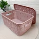 Ажурний рожевий кошик для зберігання з кришкою 6л Efe plastics - зображення 4