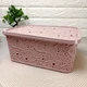 Ажурний рожевий кошик для зберігання з кришкою 6л Efe plastics - зображення 8
