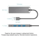 USB хаб розширювач HUB 3.0 адаптер розгалужувач на 4 порти юсб концентратор зі шнуром Vention 4 в 1 - зображення 10